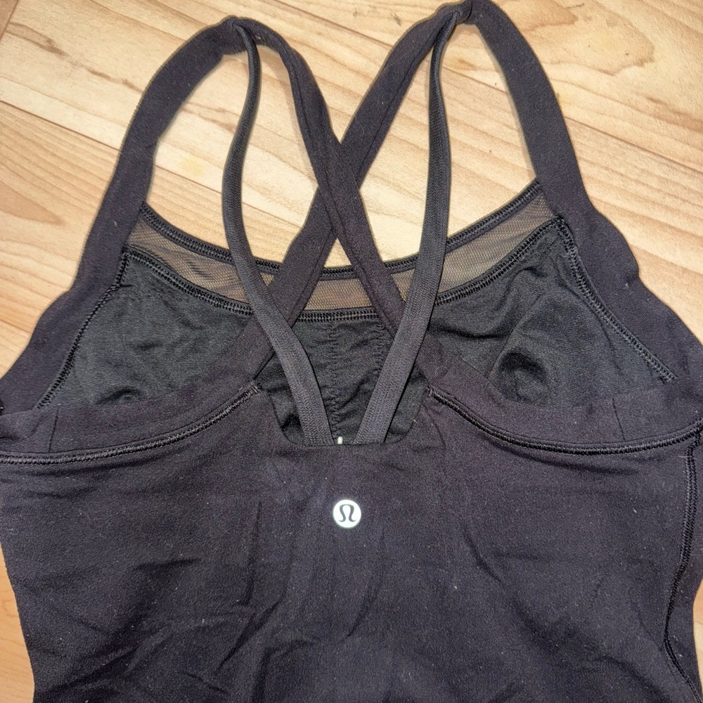 lululemon athletica Black Strappy Sports top
